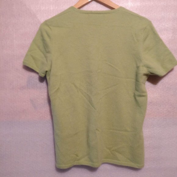 Pistachio Green 100%CASHMERE S/Sleeve Sweater Jumper Knit , M with MEASUREMENTS - Picture 2 of 7